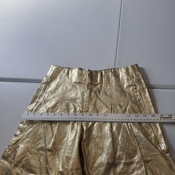 Lanhtropy Culotte Pants Metallic Gold - Picture 6 of 11